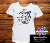 Colon Cancer Keep Calm and Fight On Shirts - Cancer Apparel and Gifts