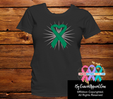 Liver Cancer Awareness Heart Ribbon Shirts - Cancer Apparel and Gifts