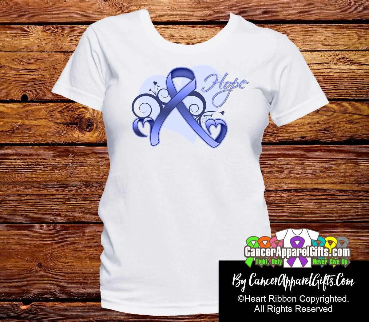 Esophageal Cancer Heart of Hope Ribbon Shirts