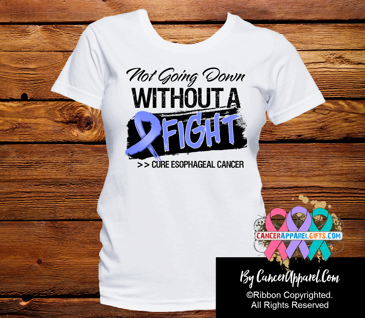 Esophageal Cancer Not Going Down Without a Fight Shirts - Cancer Apparel and Gifts