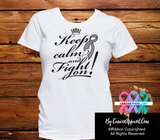 Brain Cancer Keep Calm Fight On Shirts - Cancer Apparel and Gifts