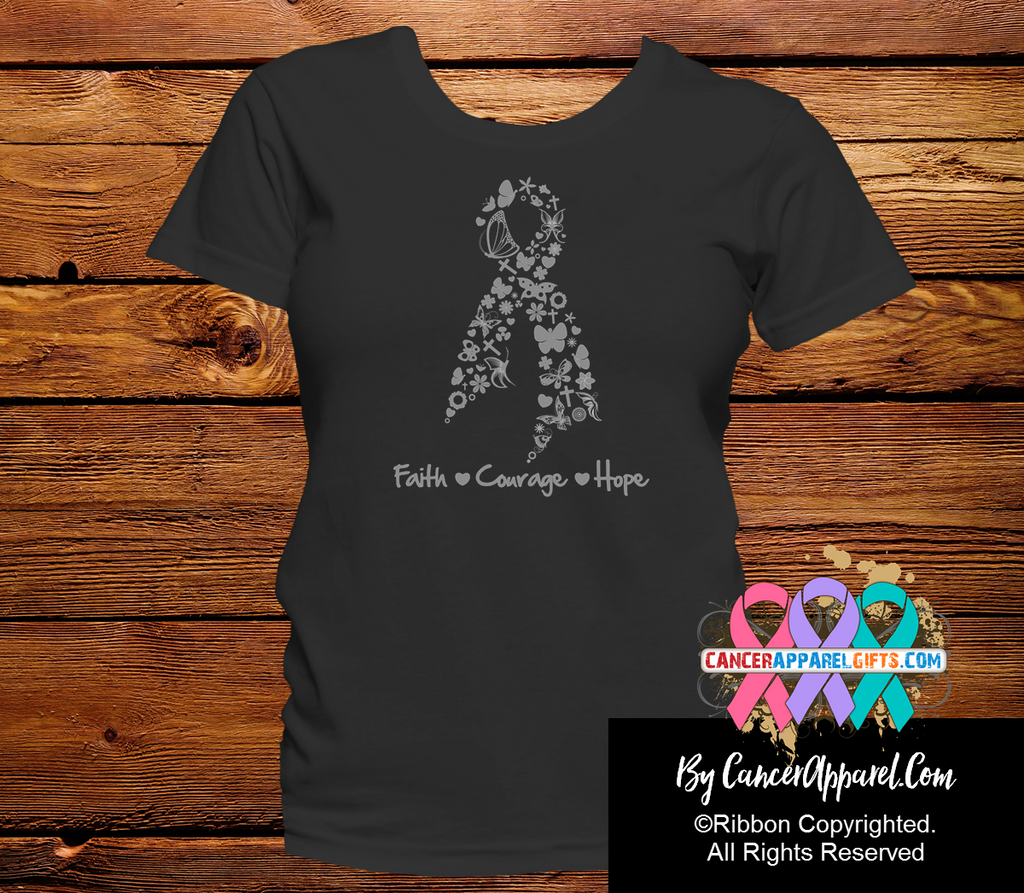 Brain Cancer Faith Courage Hope Shirts
