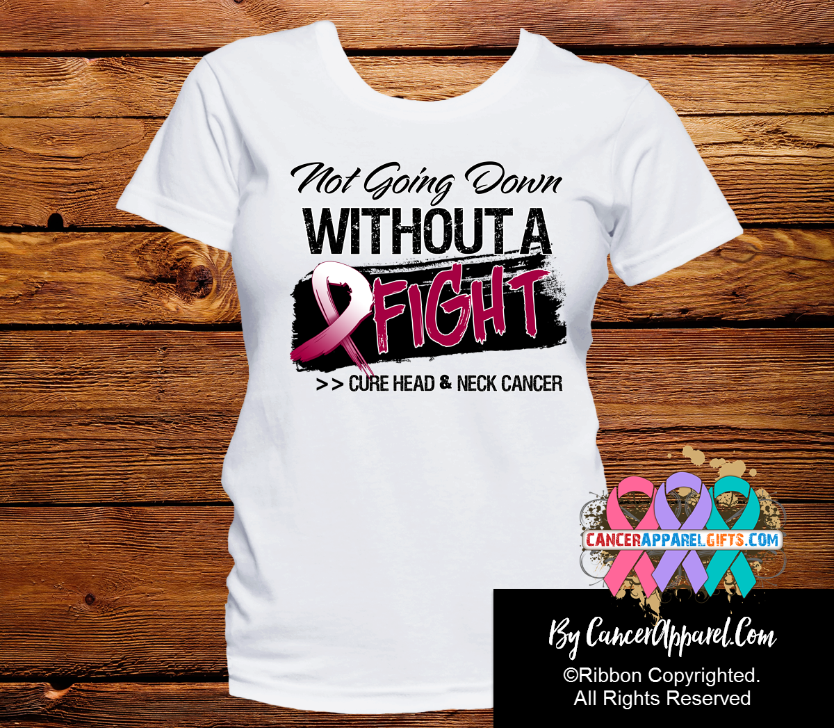 Head and Neck Cancer Not Going Down Without a Fight Shirts - Cancer Apparel and Gifts