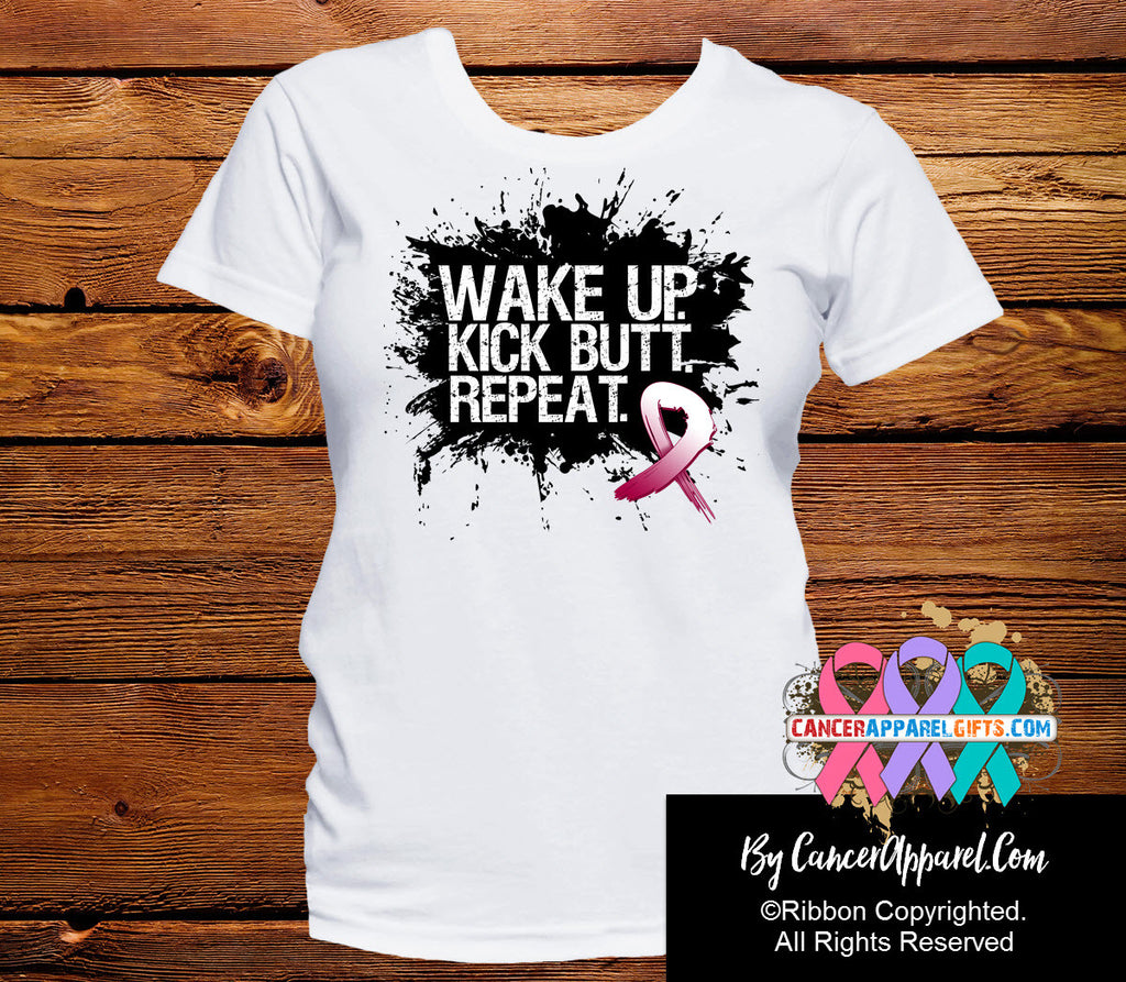 Head and Neck Cancer Shirts Wake Up Kick Butt and Repeat