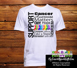 Cancer Awareness Matters Men Shirts With Colorful Ribbons