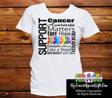 Cancer Awareness Matters Ladies Shirts With Colorful Ribbons