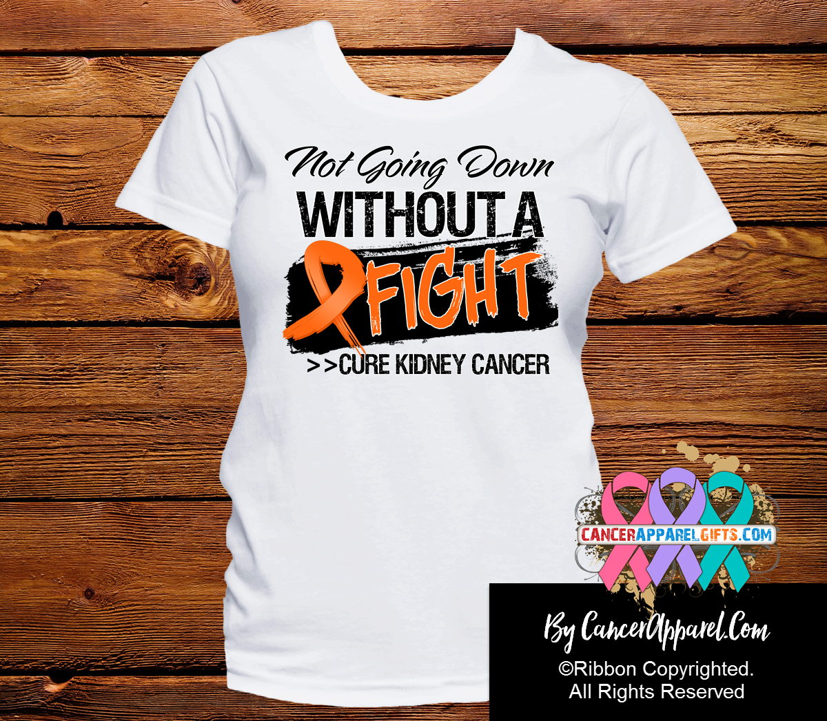 Kidney Cancer Not Going Down Without a Fight Shirts - Cancer Apparel and Gifts