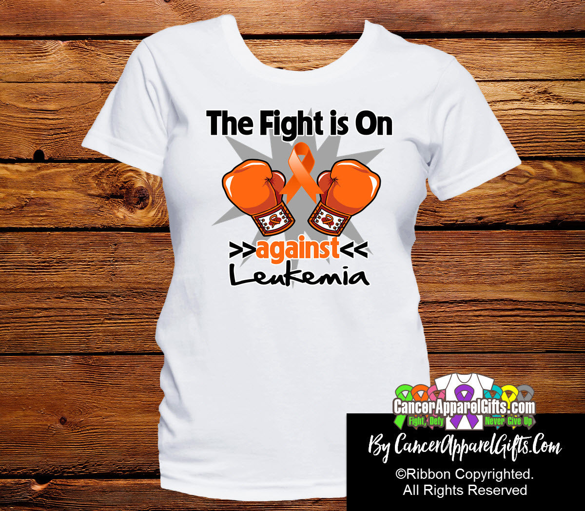 Leukemia The Fight is On Ladies Shirts