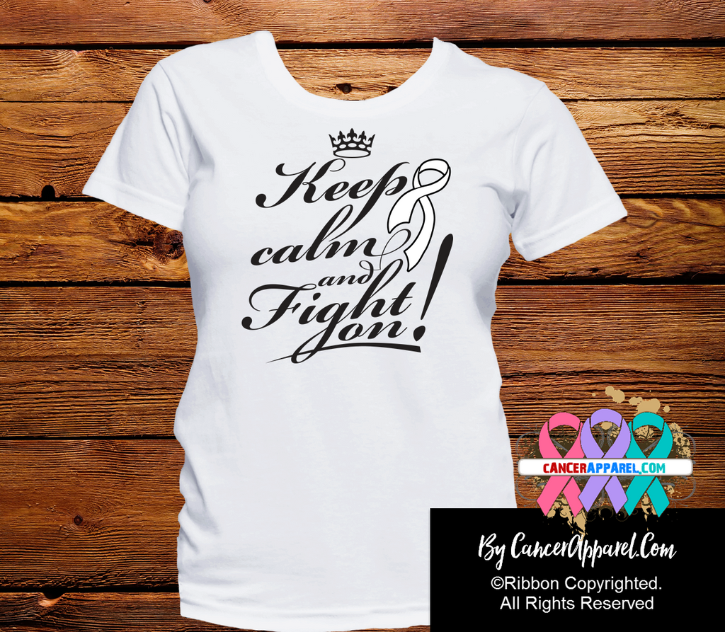 Lung Cancer Keep Calm and Fight On Shirts