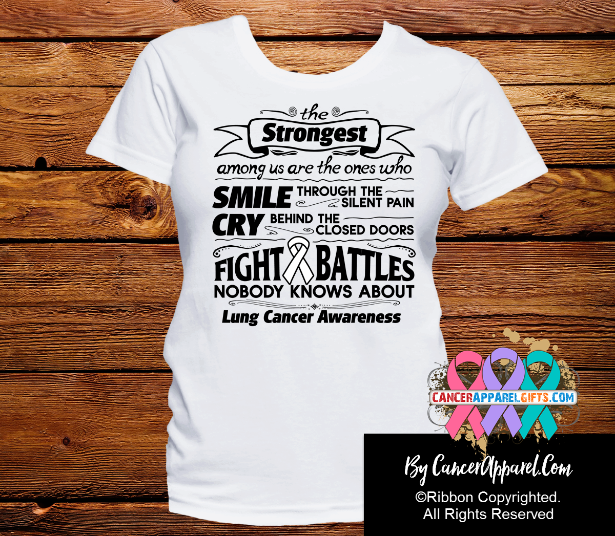 Lung Cancer The Strongest Among Us Shirts - Cancer Apparel and Gifts