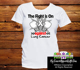 Lung Cancer The Fight is On Ladies Shirts
