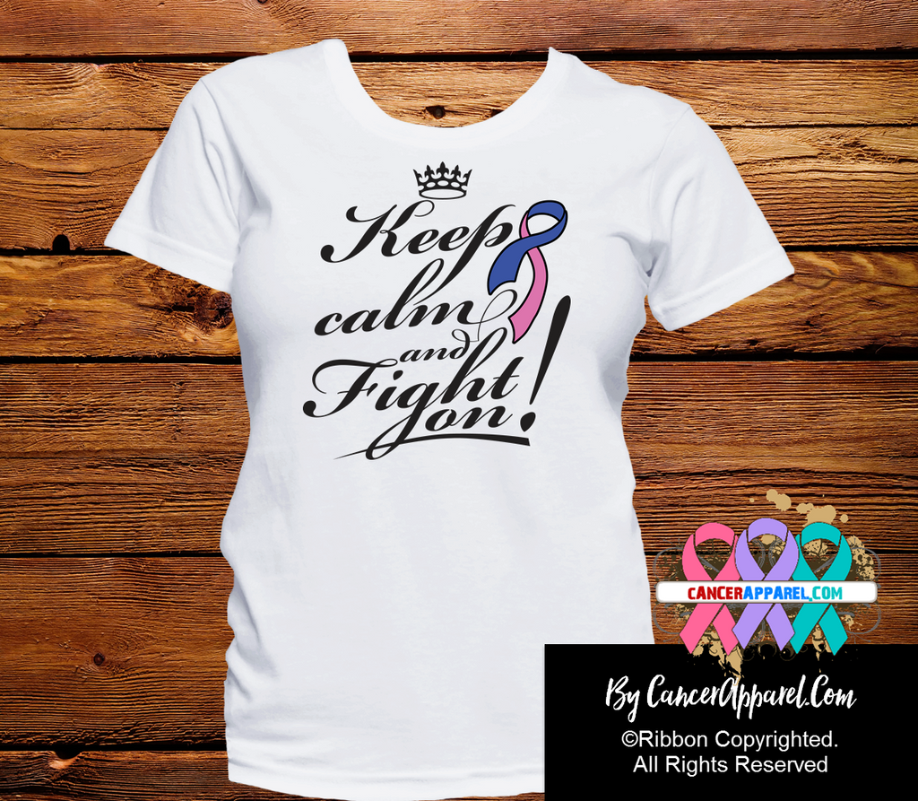 Male Breast Cancer Keep Calm and Fight On Shirts