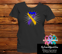 Bladder Cancer Awareness Heart Ribbon Shirts - Cancer Apparel and Gifts