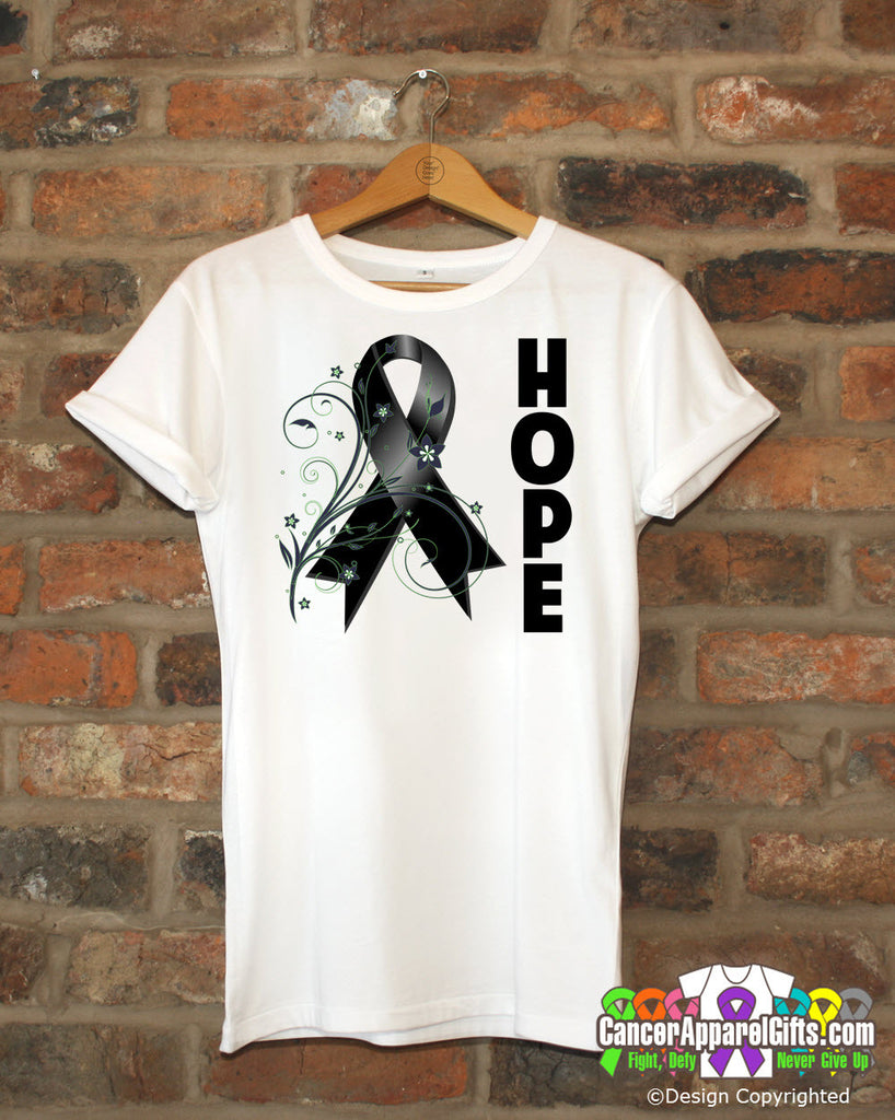 Melanoma Floral Hope Ribbon T-Shirt