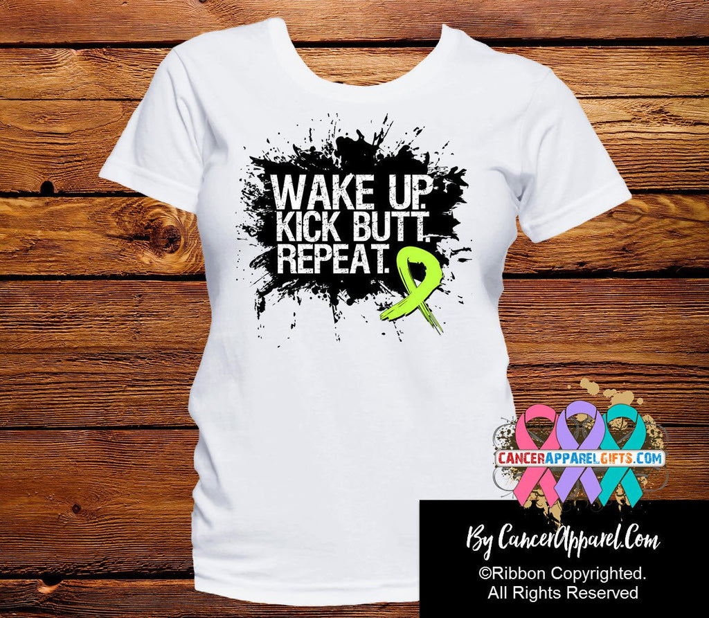 Non-Hodgkins Lymphoma Shirts Wake Up Kick Butt and Repeat