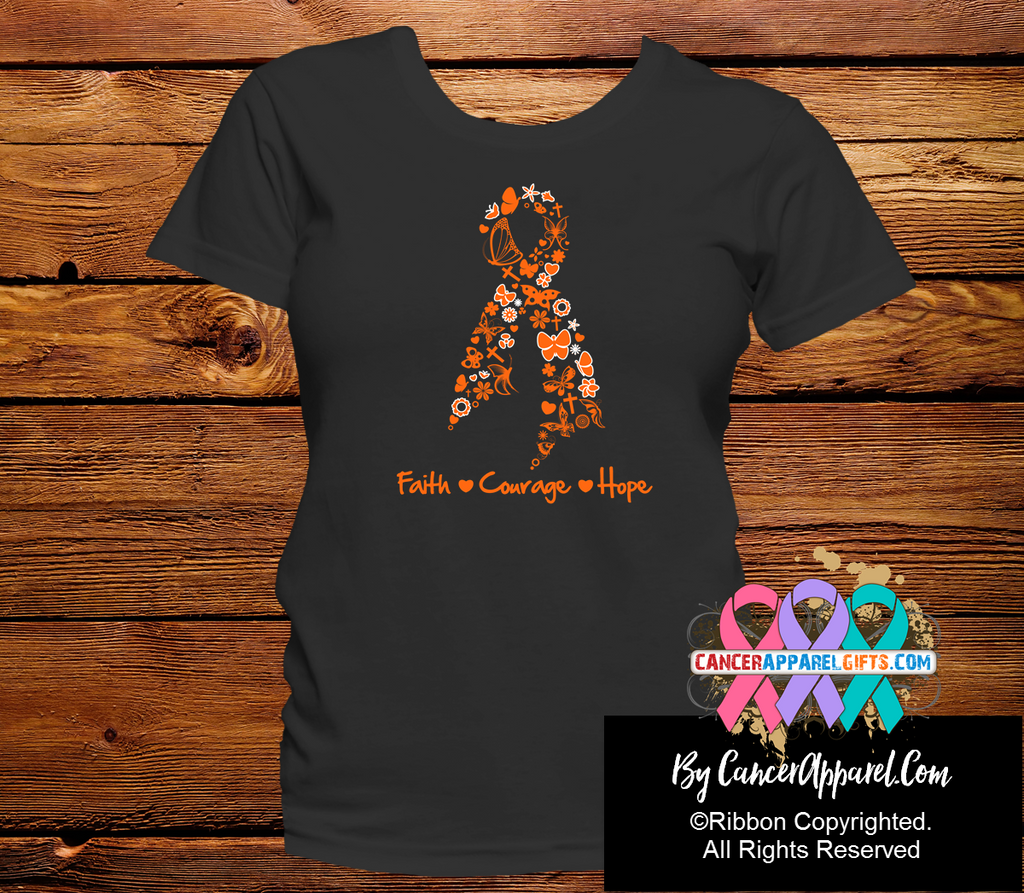 Leukemia Awareness Faith Courage Shirts