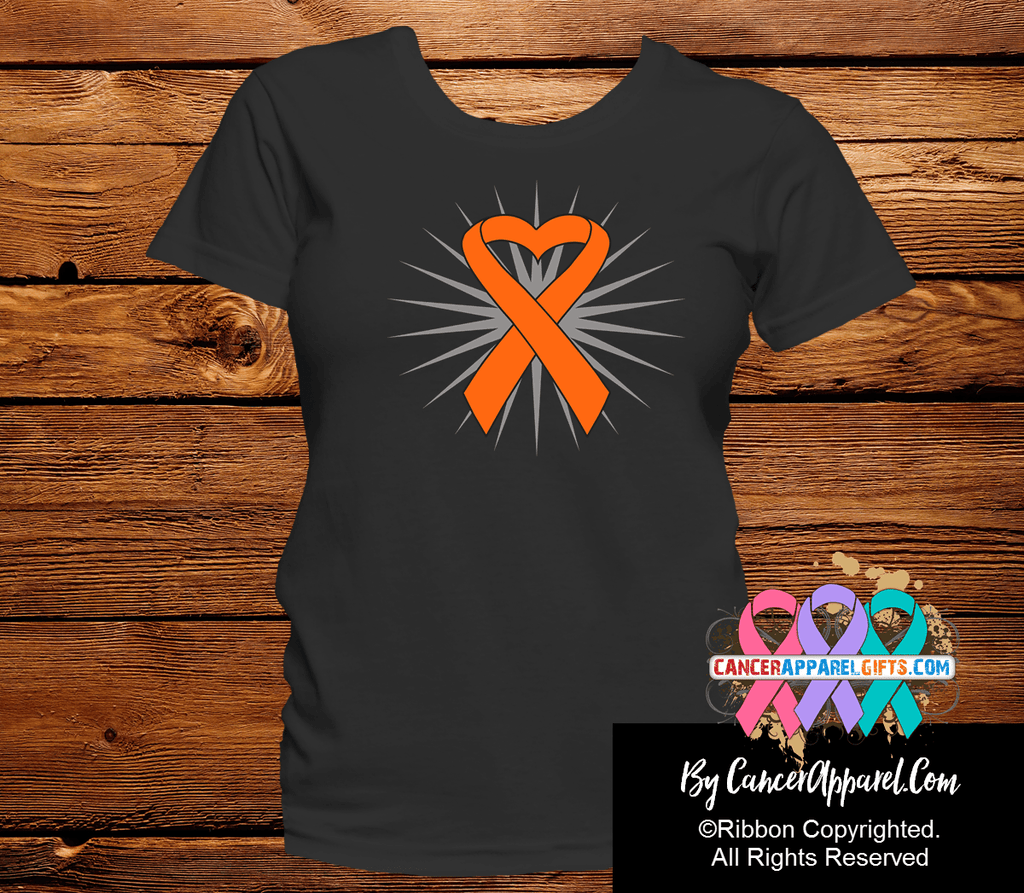Kidney Cancer Awareness Heart Ribbon Shirts