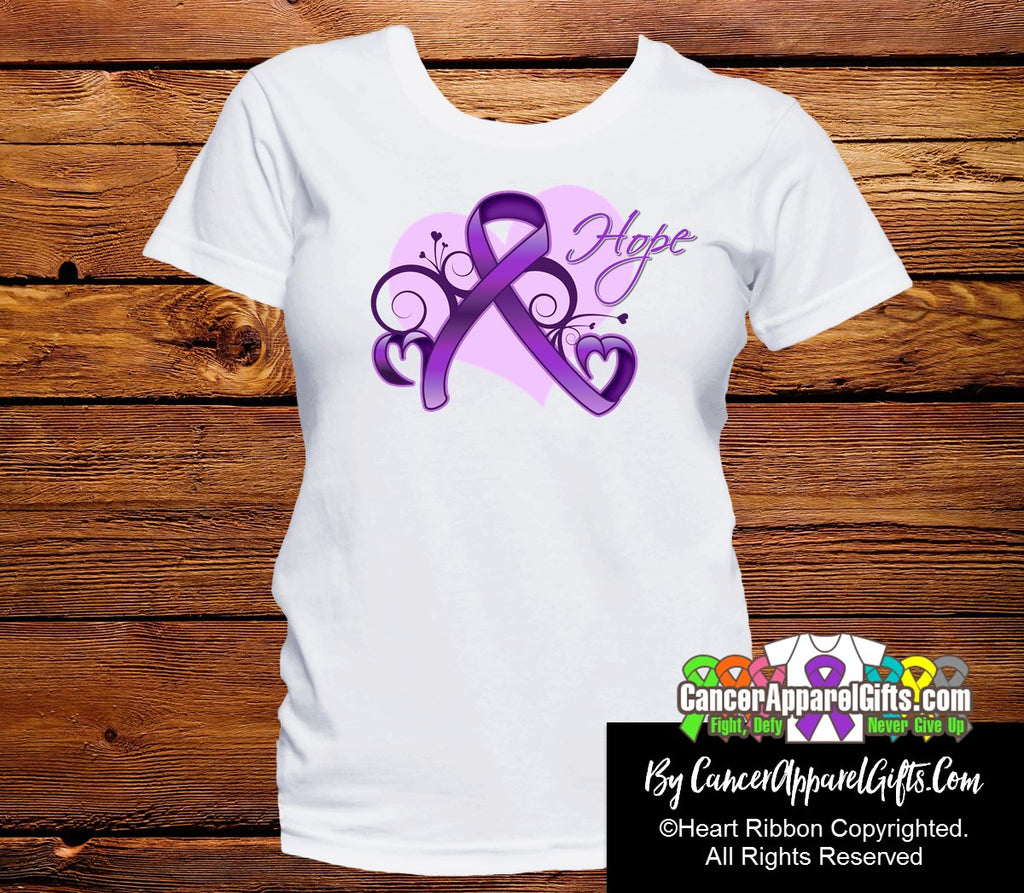 Pancreatic Cancer Heart of Hope Ribbon Shirts