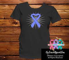 Esophageal Cancer Awareness Heart Ribbon Shirts - Cancer Apparel and Gifts