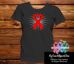 Blood Cancer Awareness Heart Ribbon Shirts - Cancer Apparel and Gifts
