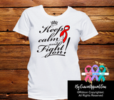Blood Cancer Keep Calm Fight On Shirts - Cancer Apparel and Gifts