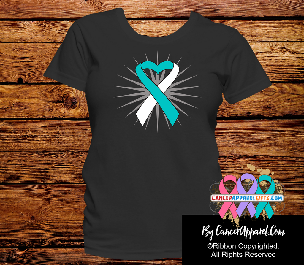 Cervical Cancer Awareness Heart Ribbon Shirt