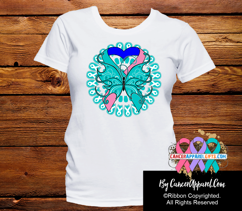 Thyroid Cancer Stunning Butterfly Shirts