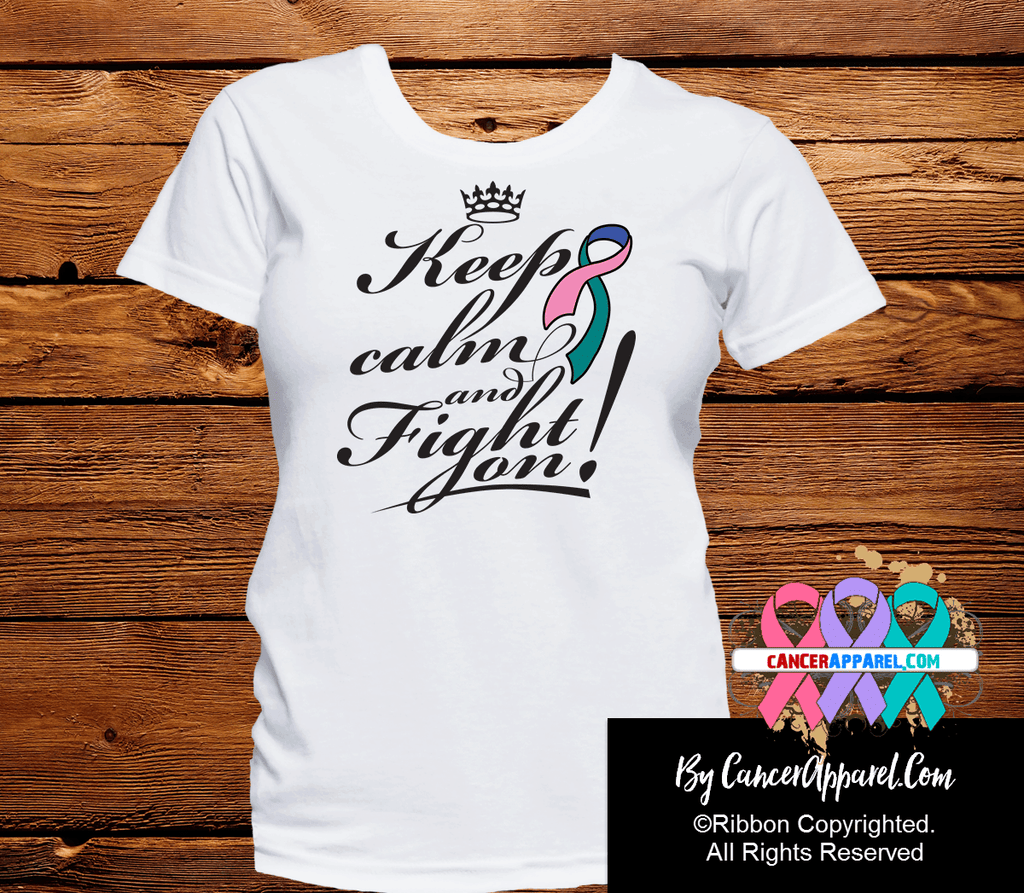 Thyroid Cancer Keep Calm and Fight On Shirts