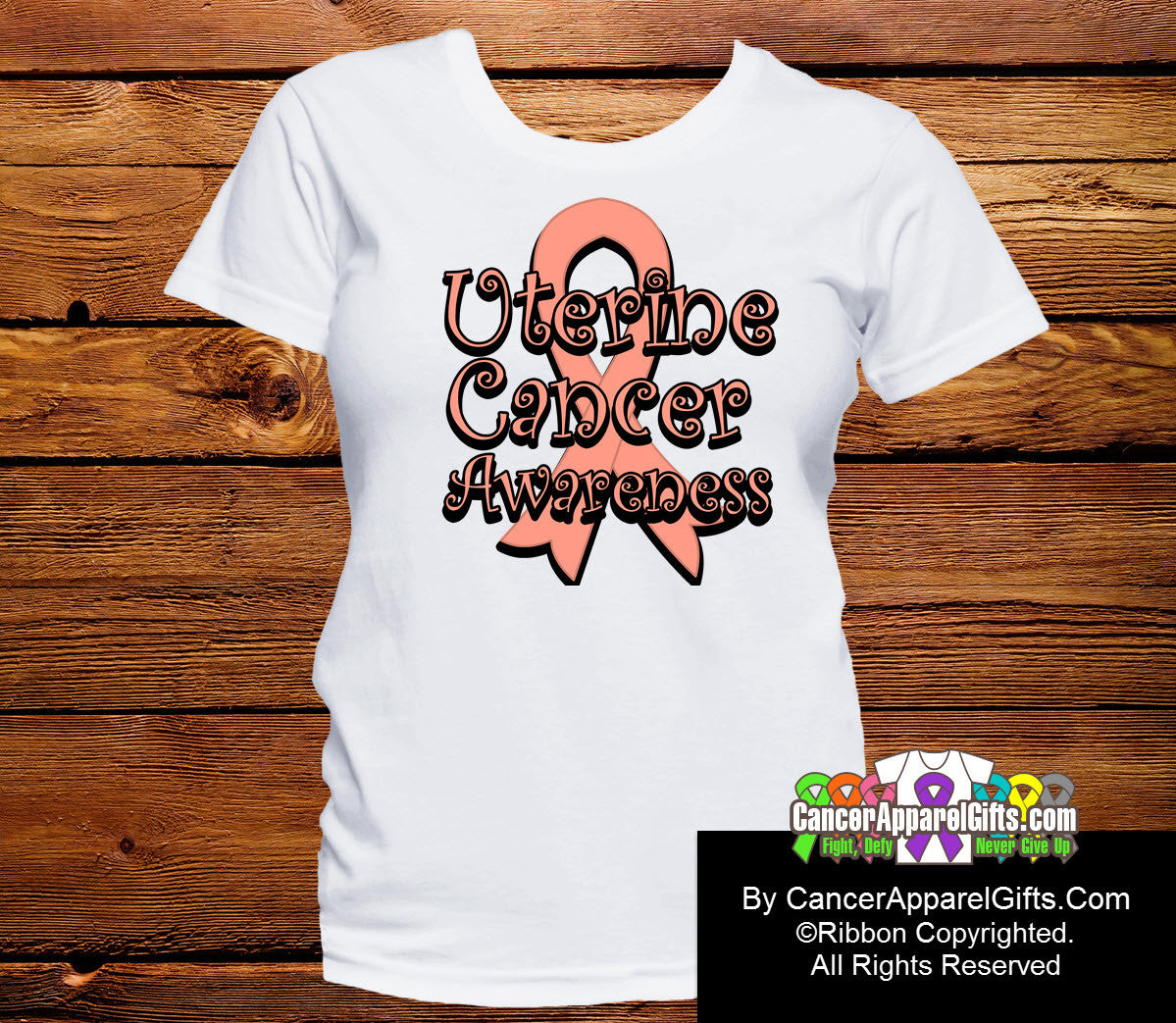 Uterine Cancer Awareness Ribbon Shirts