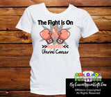 Uterine Cancer The Fight is On Ladies Shirts