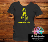 Sarcoma Awareness Faith Courage Hope Shirts - Cancer Apparel and Gifts